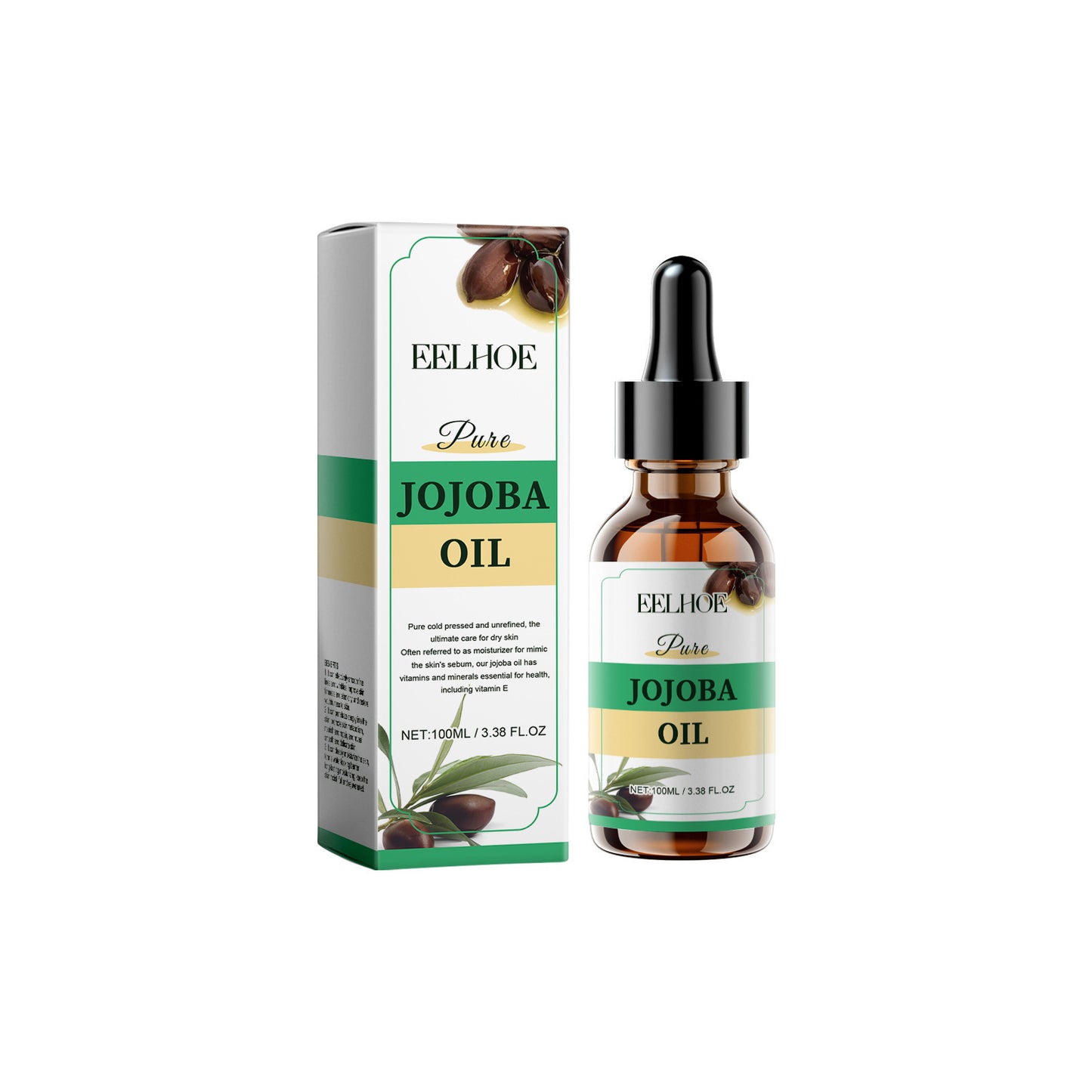 Organic Jojoba Oil Firming Skin Elastic Moisturizing Hydrating Facial Essential Oil