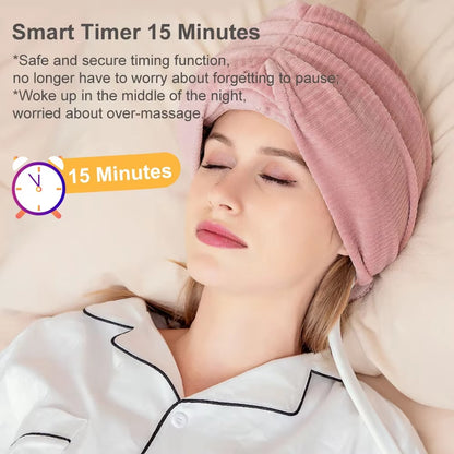 Electric Heated Head Massager with Vibration & Air Compression – Stress Relief, Headache Therapy, Deep Sleep & Relaxation | SPA Scalp Massager for Skincare Routine & Face Care