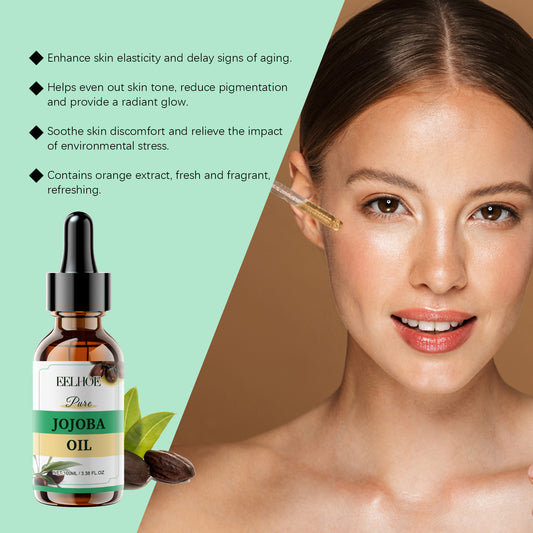 Organic Jojoba Oil Firming Skin Elastic  Moisturizing Hydrating Facial Essential Oil