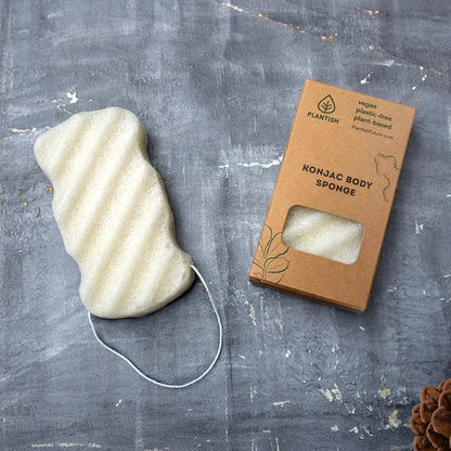 Konjac Body Sponge – 100% Natural Exfoliating Skincare Tool